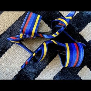 Multiple colored heel sandals